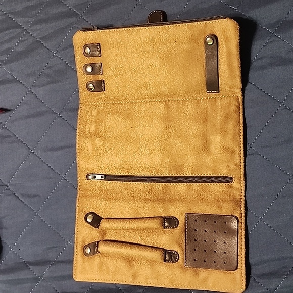 Eddie Bauer jewlery travel wallet leather used - Picture 3 of 7